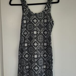 Forever 21 Black and White Geometric Mini Dress